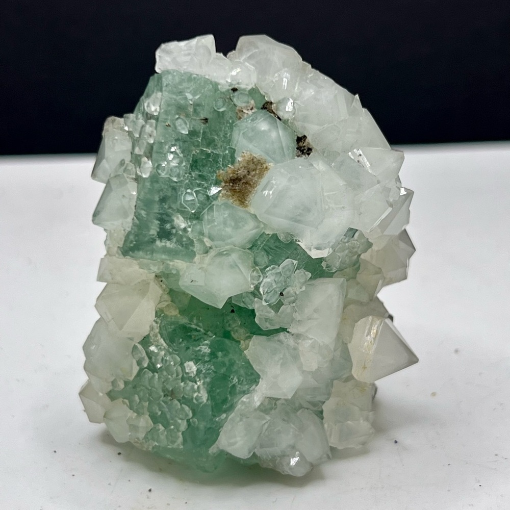 Green Fluorite with Quartz ~Morocco